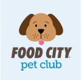 Image of a cute puppy with the text Food City pet club below it